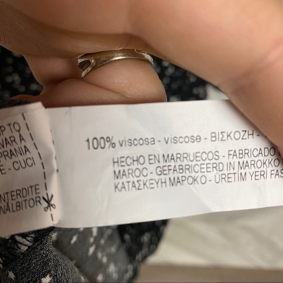 Zara | Black Star Print Ruffle Mini Dress Size Sm - Picture 13 of 15